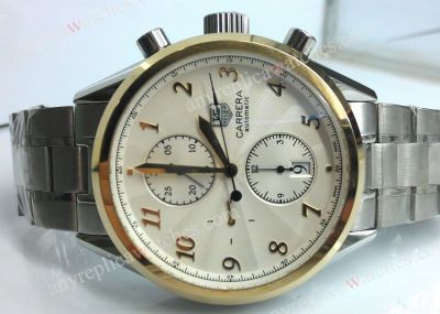 Tag Heuer Carrera Automatic 2-Tone White Face Replica Watch